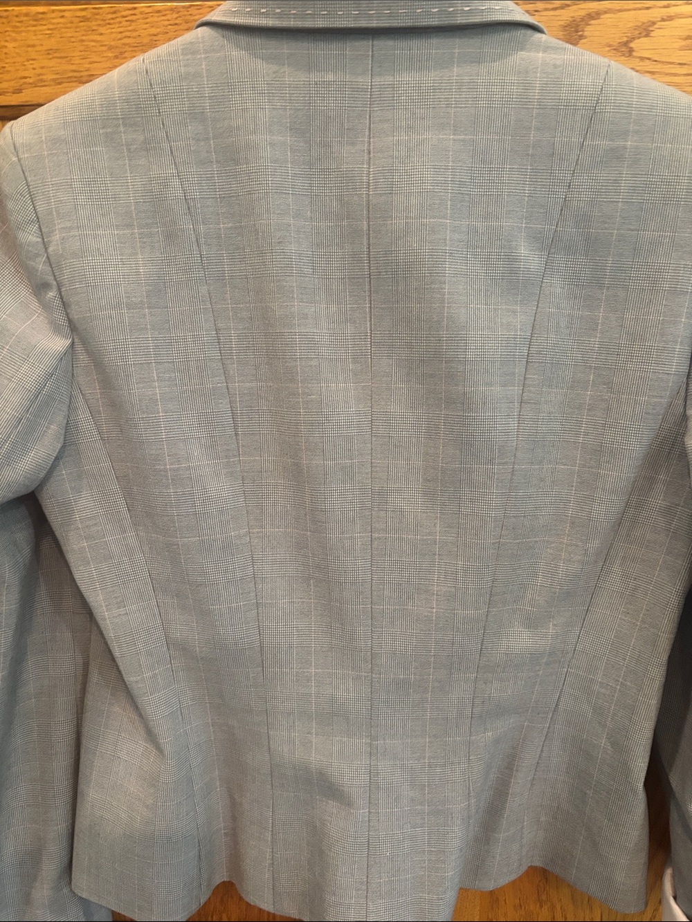 Tahari Light Gray Single-Button Notch-Lapel Blazer - Picture 5 of 7